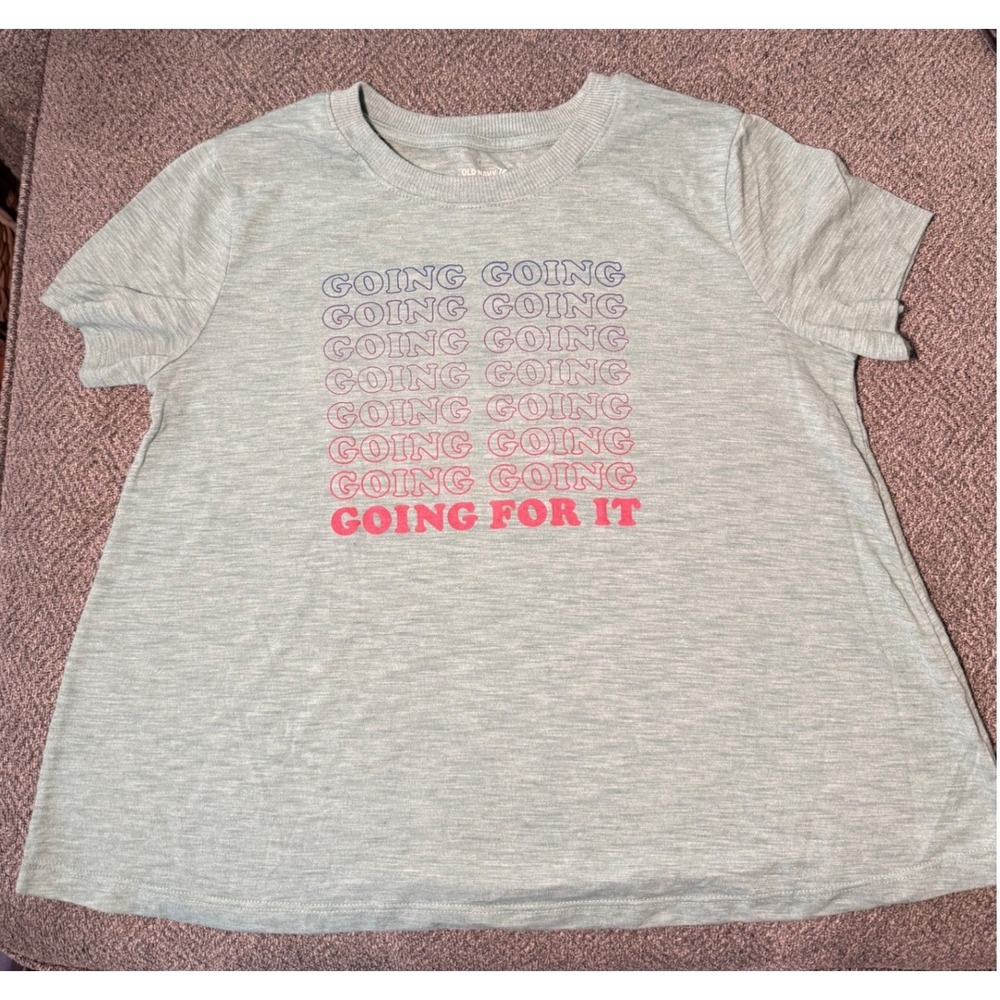 Old Navy Active Go-Dry Graphic Tee Womens‎ Small Sage Green Going For It Shirt